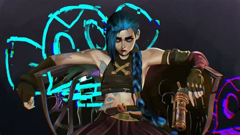2560x1440 Resolution Jinx Digital League Of Legends Poster Art 1440P ...