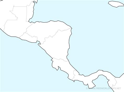 Central America printable PDF maps – Freeworldmaps.net