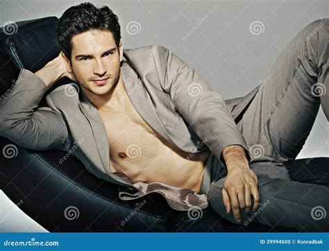 Muscular Elegant Man with Perfect Body Stock Photo - Image of ...