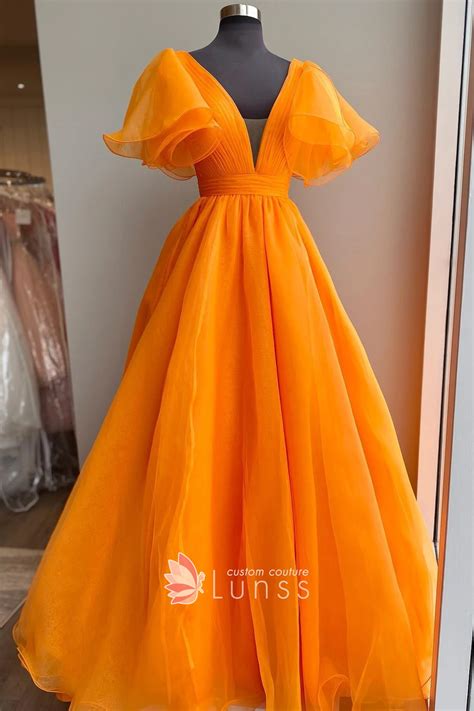 Short Orange Prom Dresses 2022