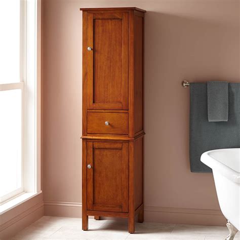 Best Peach/Pink Bathroom Linen Storage Cabinet