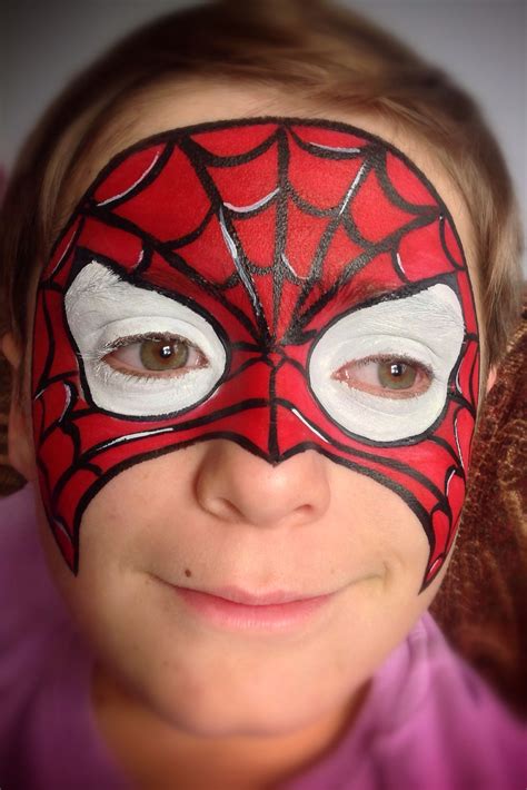 Spiderman face paint by Eleanor Ross @ Spectrum Face Painting & Body ...