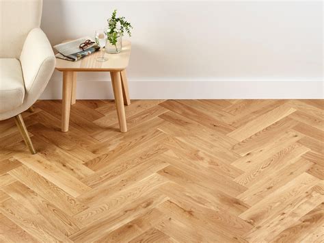Riga White Oak Herringbone 5/8 in. T x 4 5/8 in. W Light Natural Solid ...