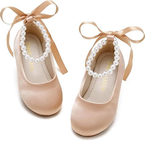 Amazon.com | PHIRAMIN Toddler Flower Girl Dress Shoes - Little Girl ...