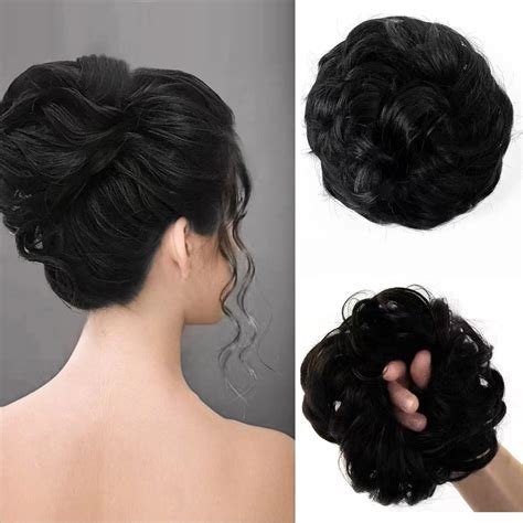 Amazon.com : Skinny Bun Hair Pieces for Women, Synthetic Hair Bun ...