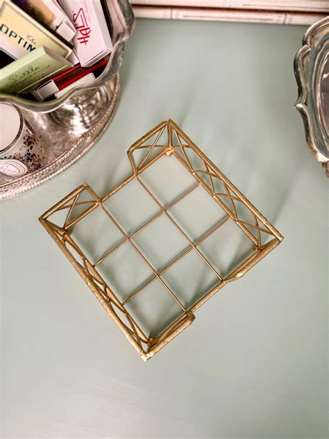 Gold Leaf Cocktail Napkin Holder • Calliespondence