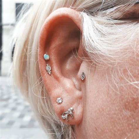 Diamond Tragus Ear Piercings