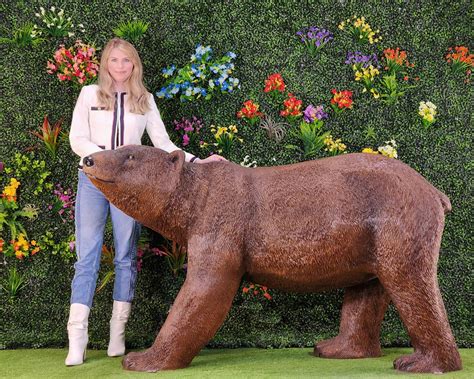 Large Grizzly Bear Walking statue Life Size