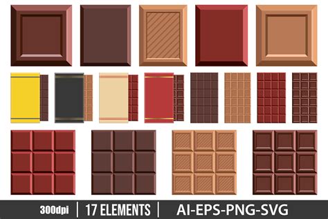 Chocolate Bar Clipart Vector Design Graphic by Emil Timplaru Store ...