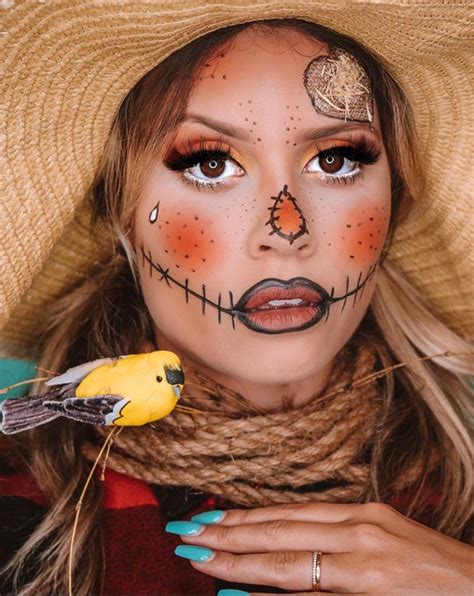40+ Scarecrow Makeup Ideas For Halloween - The Glossychic | Scarecrow ...