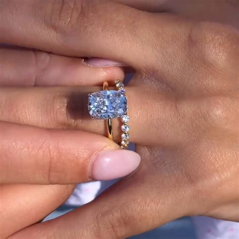 3ct Elongated Cushion Cut Engagement Rings Solitaire Moissanite Bridal ...