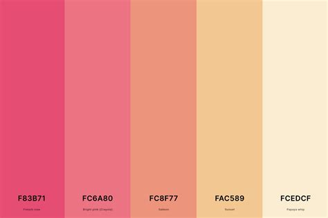 25 best sunset color palettes with names and hex codes – Artofit