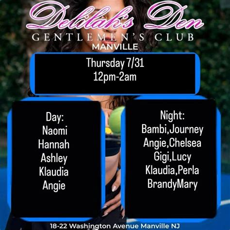 Delilahs Den Manville | Happy Fourth everyone!!! Tonight freaky Friday ...