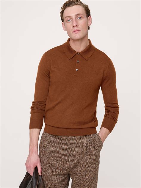 Merino Long-Sleeve Sweater Polo | Banana Republic