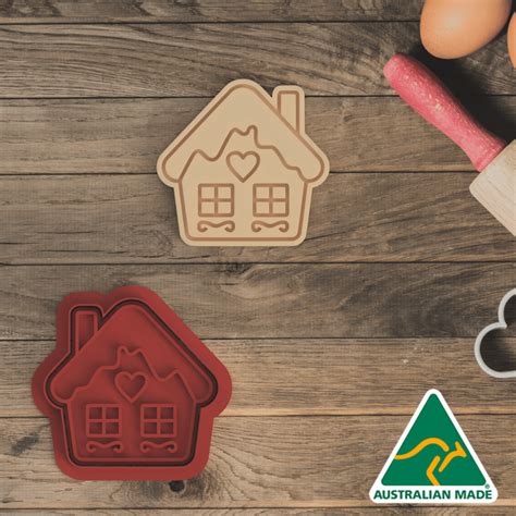 Santa House Cookie Cutter and Embosser Stamp