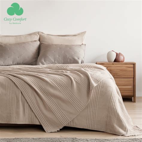 Cozy Comfort Quilted Cotton Modal Blanket Queen, Cozy Warm for all year ...