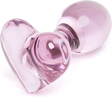Lovehoney Heart Butt Plug - 3 Inch Glass Anal Plug - Firm 4 Inch Girth ...