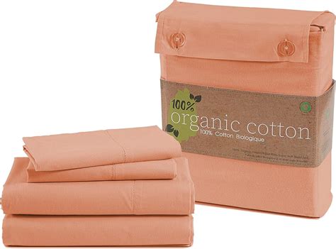 LANE LINEN 100% Organic Cotton Twin Sheets Set,3-Piece Pure Organic ...