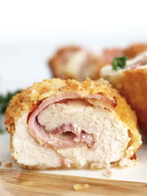 Air Fryer Chicken Cordon Bleu - Slow The Cook Down