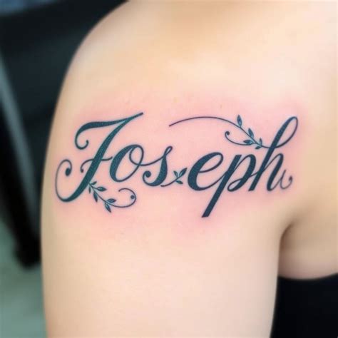 Elegant Cursive Tattoo: 'Joseph'
