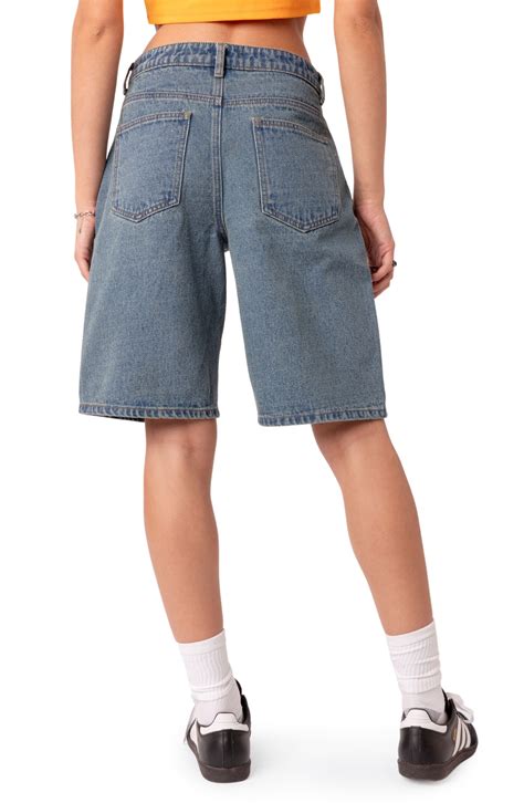 EDIKTED Oversize Low Rise Denim Bermuda Shorts | Nordstrom | Jeans for ...