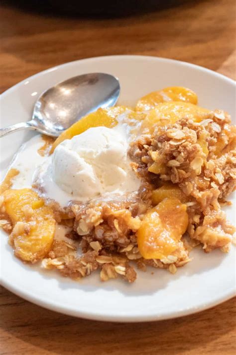 Easy Peach Crisp - Served From Scratch