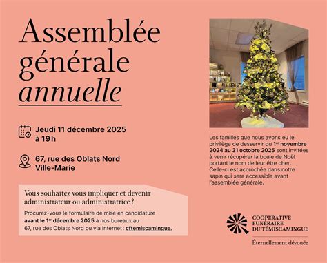 Avis de Décès | Coopérative funéraire du Témiscamingue