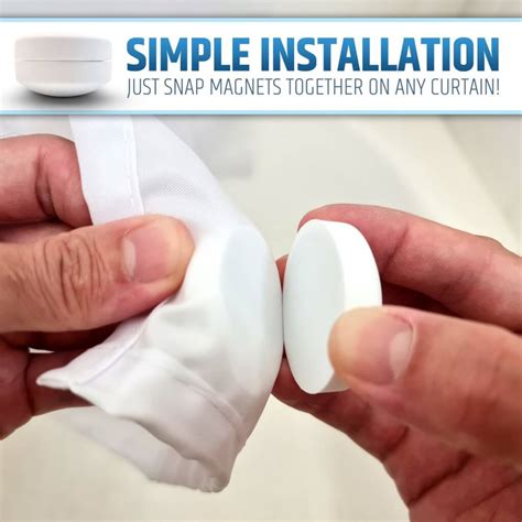 Powerful Anti-Billowing Magnetic Shower Curtain Weights - 360° Silicone ...