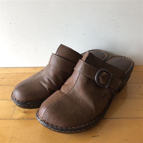 Bøc Brown Leather Clogs Super comfortable clogs... - Depop