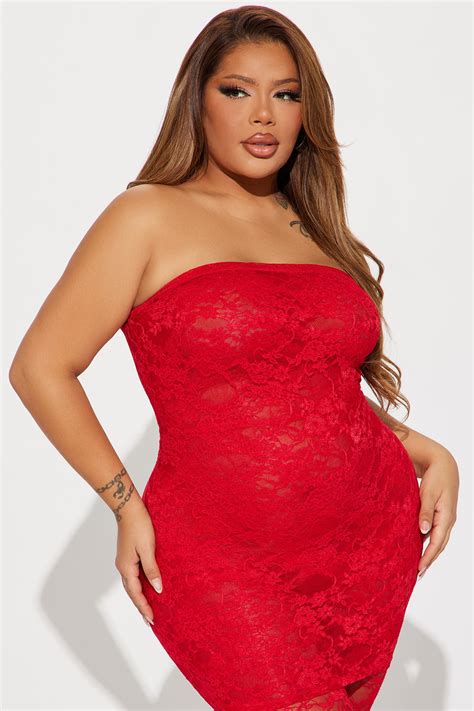 Look Out For Me Lace Jumpsuit - Red | Fashion Nova