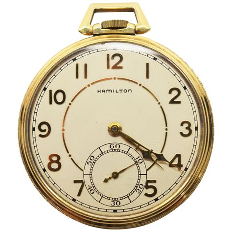 Hamilton Yellow Gold Railroad Grade 992B Pocket Watch at 1stDibs