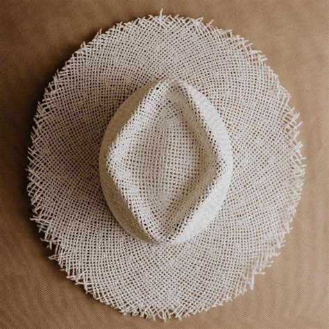White Beach Hat Straw Fedora Wide Brim Hat Boho Summer - Etsy