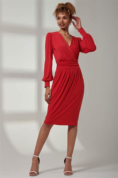 Kinslee Midi Dress Red | Off The Rack