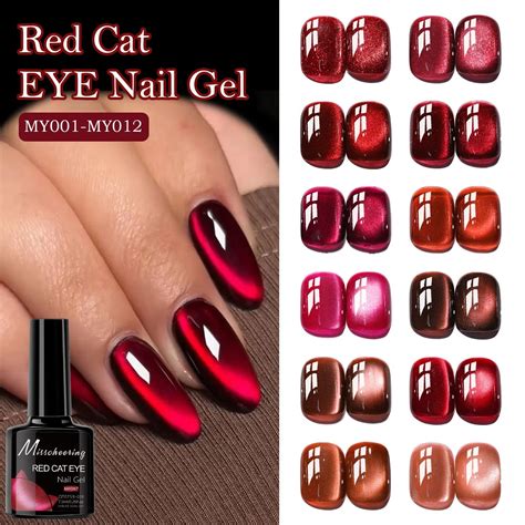 Red Ruby Cat Eye Magnetic Gel Nail Polish | Inspire Uplift