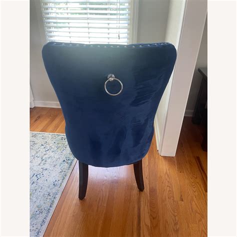 IKEA Blue Velvet Chair - AptDeco