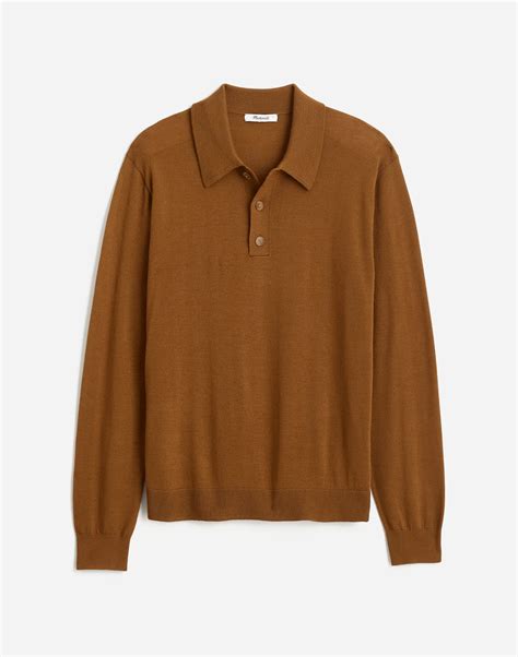 Three-Button Sweater Polo Shirt in Merino Wool | Madewell