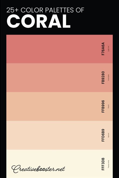 Coral Color Palette Names