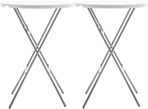 Amazon.com: Luxeazi 32in Folding Bar Height Tables (2-Pack) - White ...