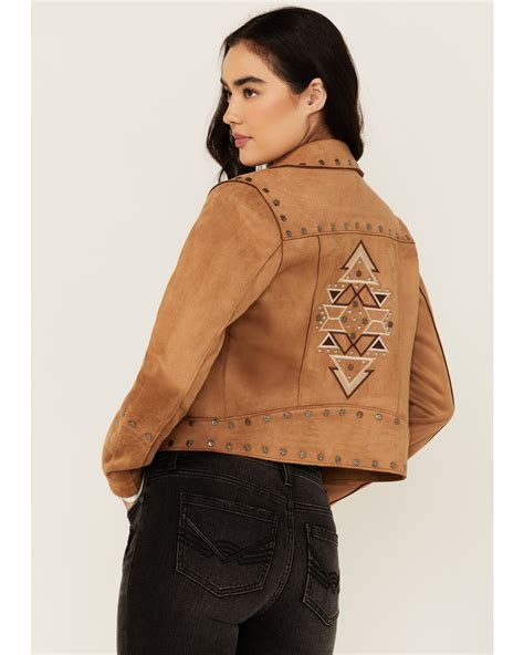 Womens Cowgirl Studded Leather Jackets