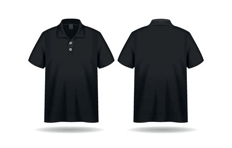 3D Realistic Black Polo Shirt Mockup Template 22671373 Vector Art at ...