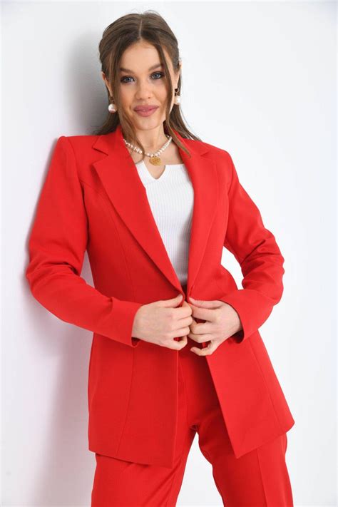 Red Pant Suit for Women, Red Woman Suit, Red Suit Women, Red Formal ...