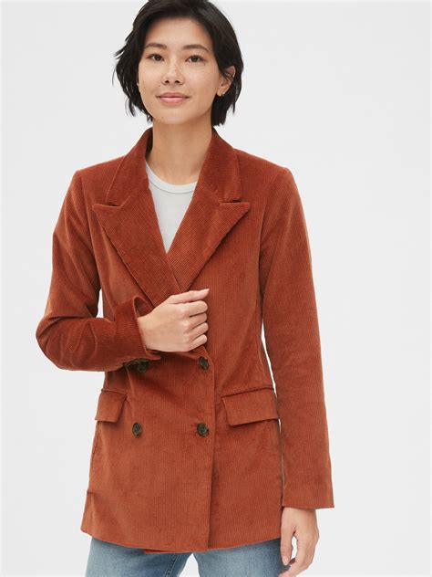 Double-Breasted Corduroy Blazer | Gap