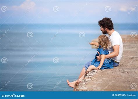 Father and Daughter, Summer Vacations. Stock Photo - Image of father ...