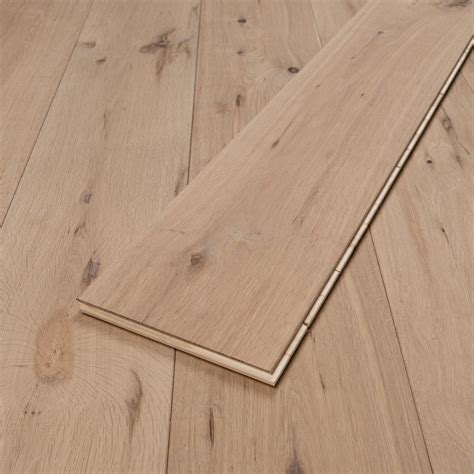 Engineered Wood Straight Plank Tongue & Groove Rustic Unfinished Wide ...
