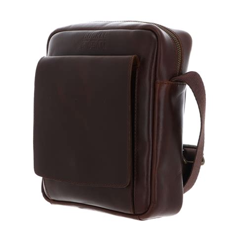 BUCKLE & SEAM Umhängetasche Collector Reporter Bag Brown / Blu | modeherz
