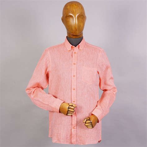 None Of The Above Linen Shirt - Orange - NOTALIN-68