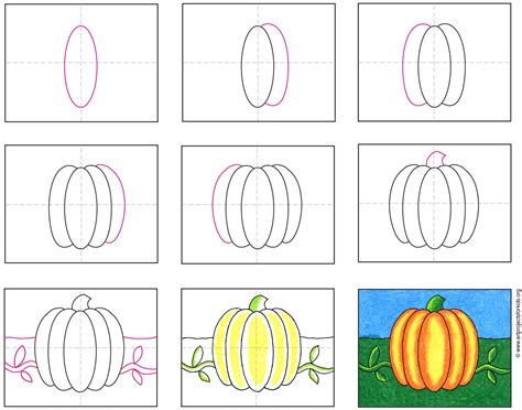 How to Draw an Easy Pumpkin · Art Projects for Kids