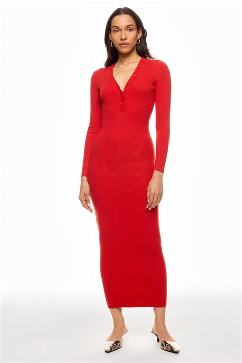 Cordoba Long Button Front Knit Dress by ROAM | Rent the Runway