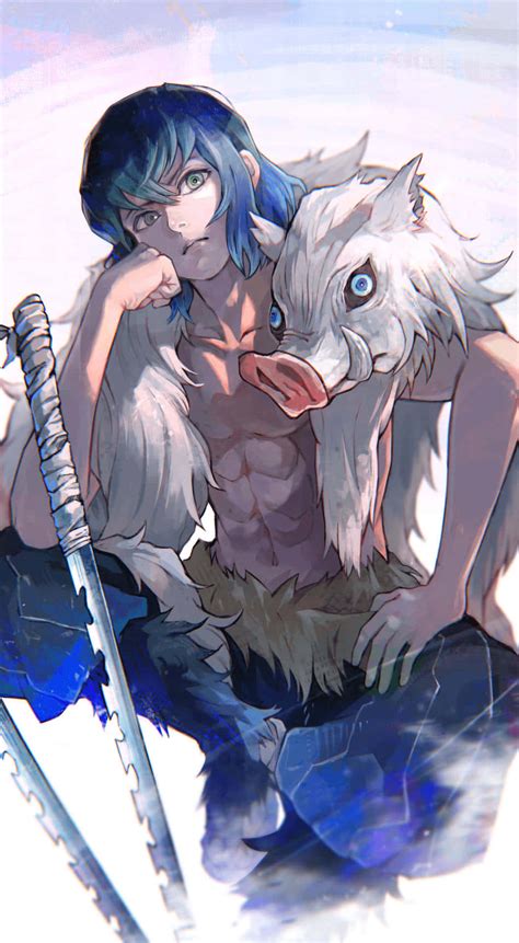 Download Sitting Inosuke PFP Wallpaper | Wallpapers.com