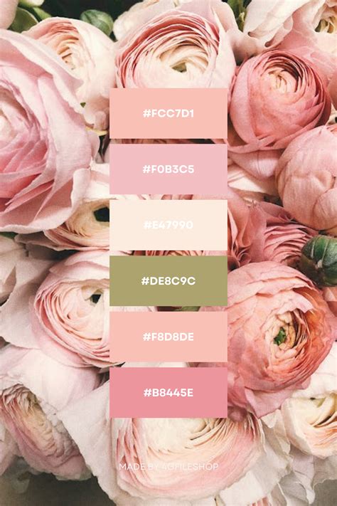 Pink Rose Color Palette Inspo in 2025 | Color palette pink, Color ...